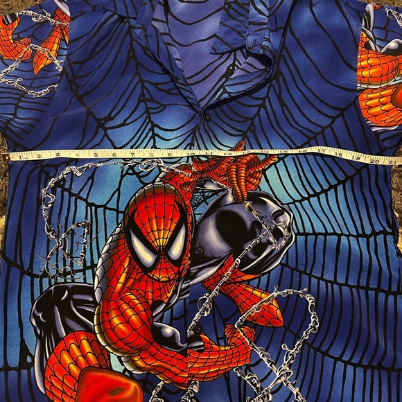 Rare Vintage 2001 Spider-Man Marvel Comics Button Up Shirt - Picture 10 of 10